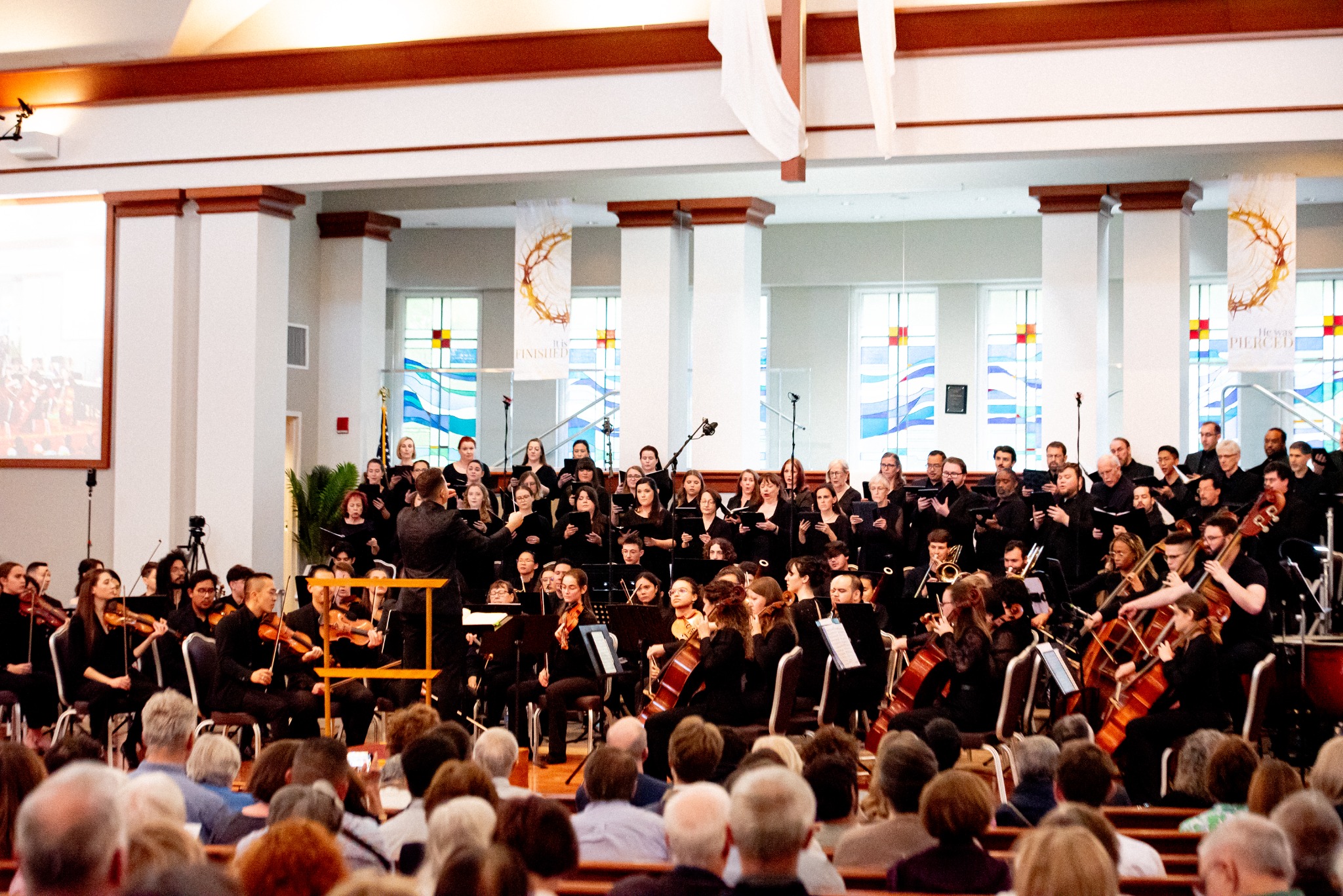 Great Falls Philharmonic, chorus, and soloists in performance