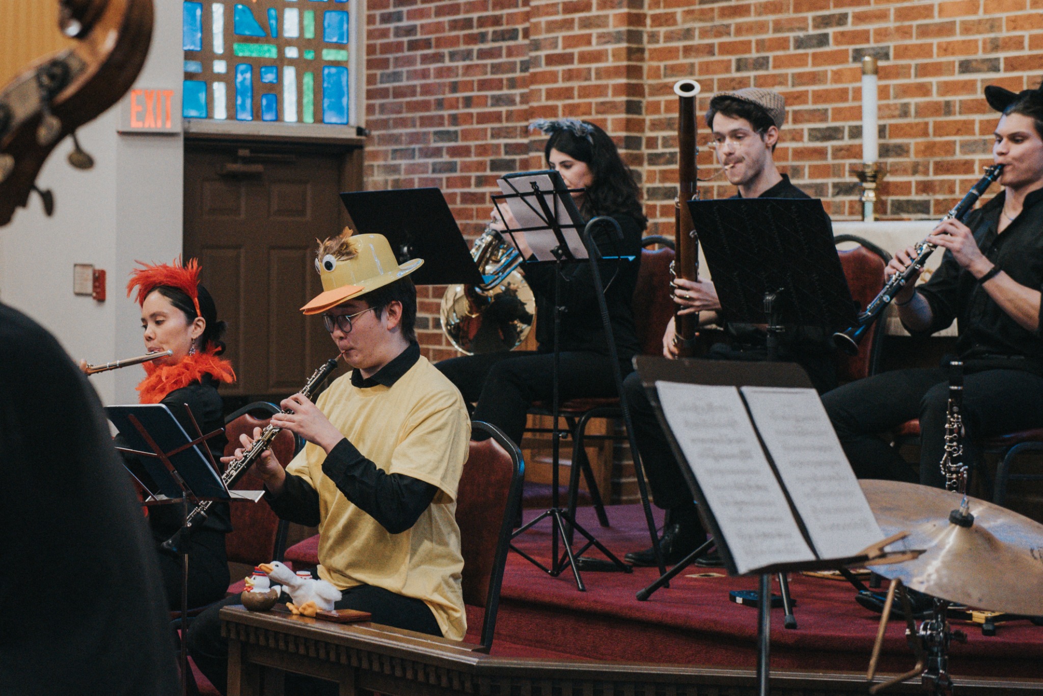 Great Falls Philharmonic musicians performing Peter and the Wolf in costume